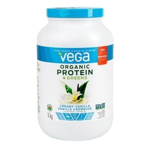 Vega Organic Protein & Greens - Creamy Vanilla Flavor 21g Protein - Great Taste!